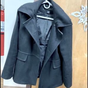 Apostrophe (Women’s) Black Peacoat (Size: Large)